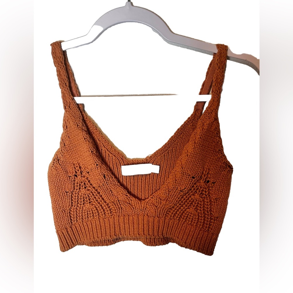 Jonathan‎ Simkhai V-Neck Knitted Sleeveless Bra Style Crop Top Size XS
